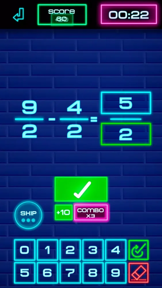 Capturas de pantalla de Fraction Challenge: Math games
