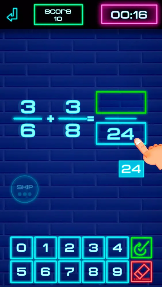 Capturas de pantalla de Fraction Challenge: Math games