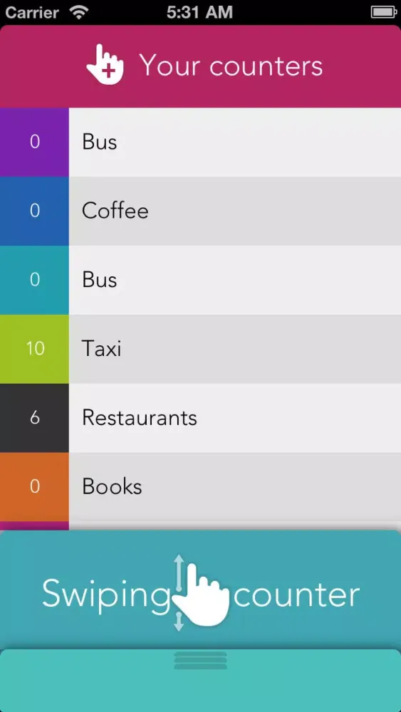 Screenshot di Swiping Counter