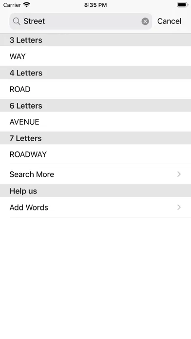 Crossword Clue Solver Screenshots