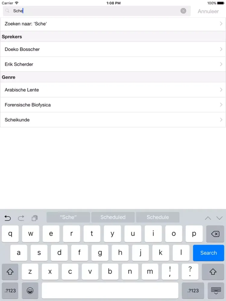 Zrzuty ekranu Universiteit van Nederland iPad 