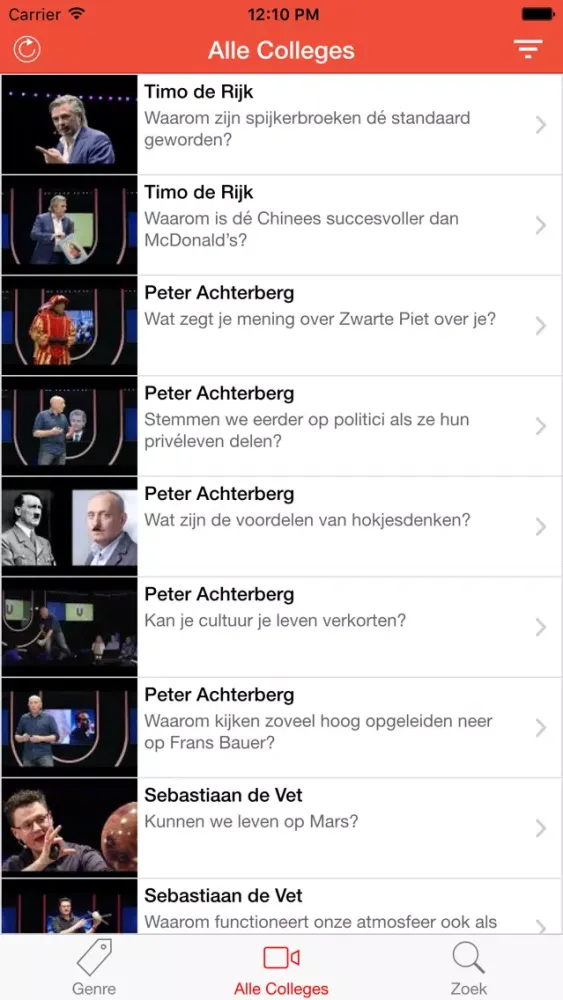 Zrzuty ekranu Universiteit van Nederland