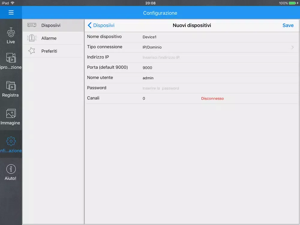Zrzuty ekranu Dieffe Video iPad 