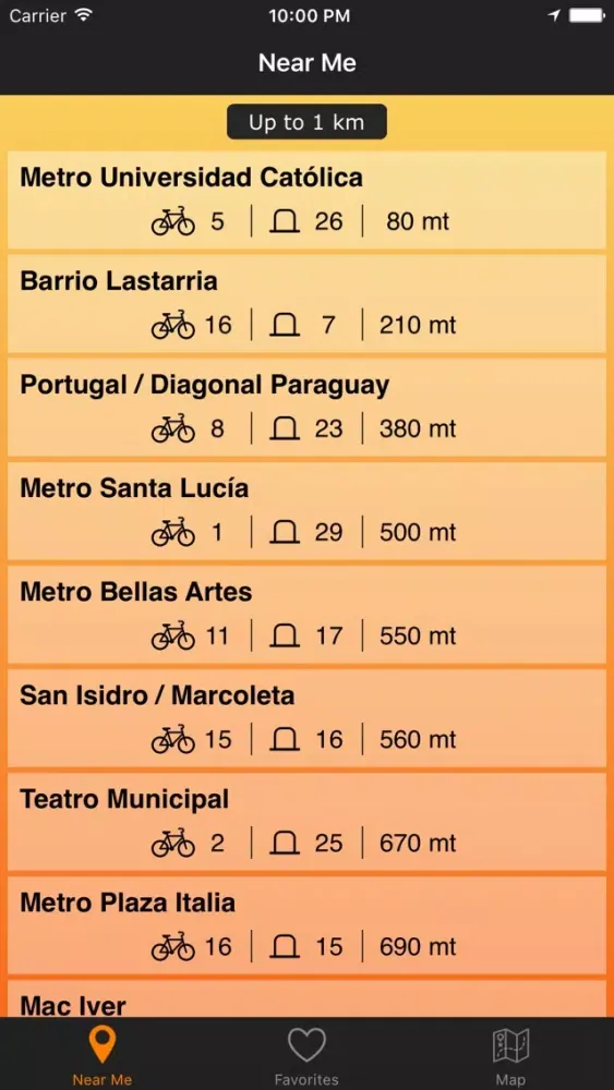 Скриншоты BikeFind app for Bikesantiago