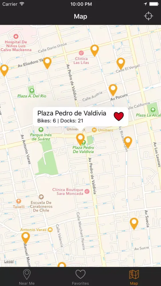 Скриншоты BikeFind app for Bikesantiago