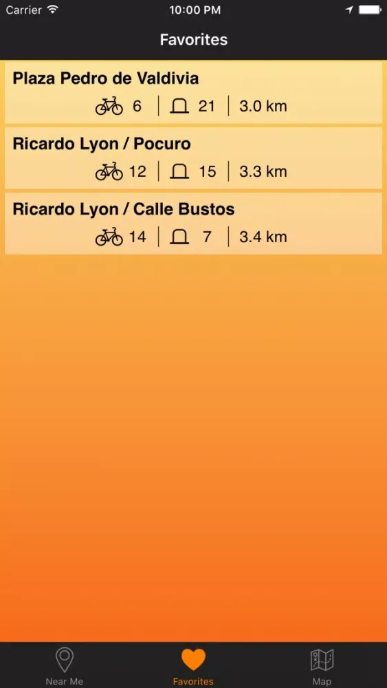 Скриншоты BikeFind app for Bikesantiago