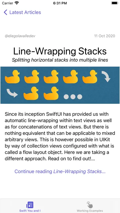 Working Examples for SwiftUI Screenshots