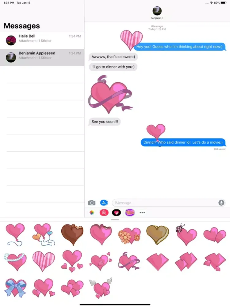 Скриншоты Love You Love Me Stickers iPad 