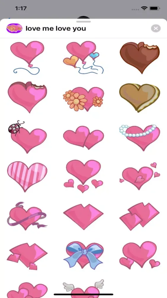 Скриншоты Love You Love Me Stickers
