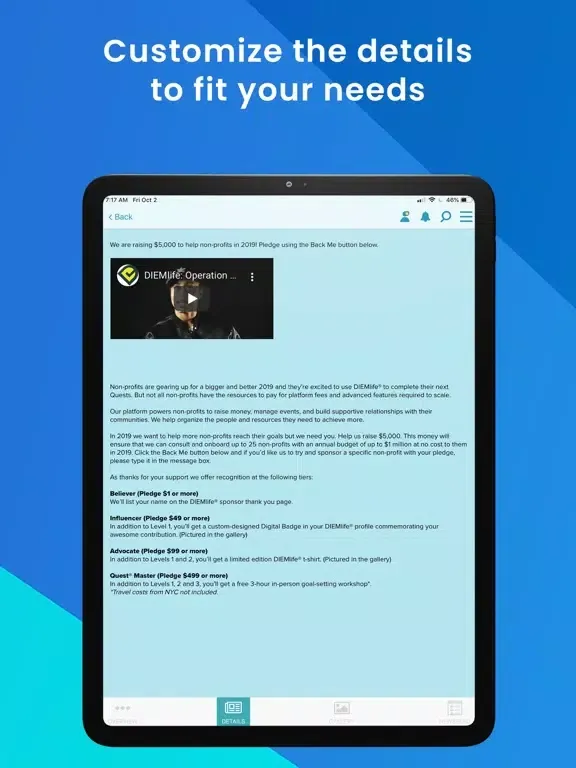DIEMlife: Community & Wellness iPad 應用截圖