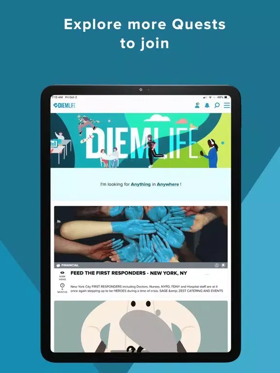 DIEMlife: Community & Wellness iPad 應用截圖