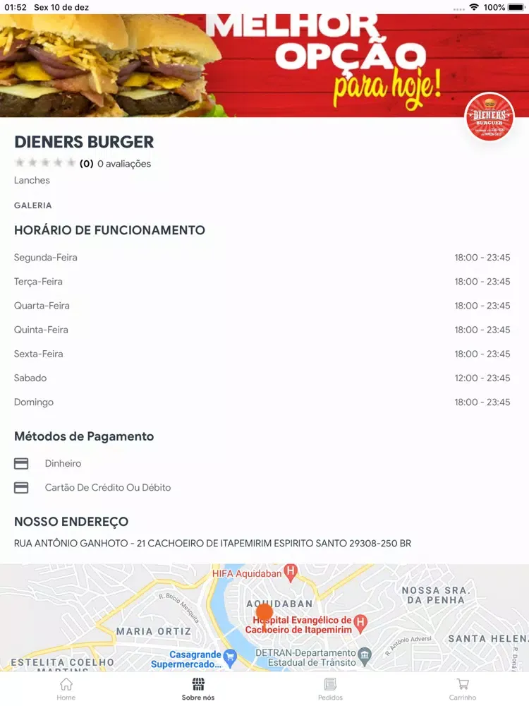 Dieners Burger iPad 应用截图