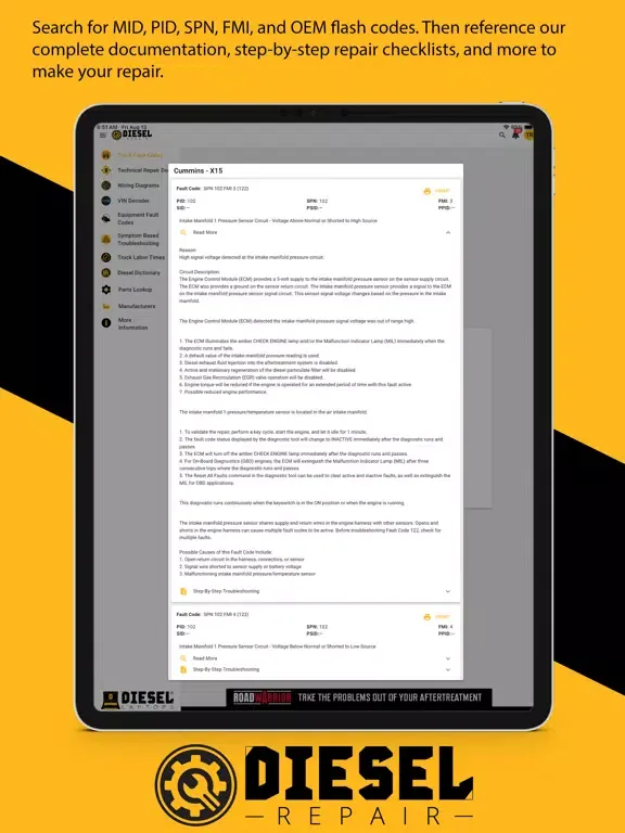 Tangkapan skrin Diesel Repair iPad 