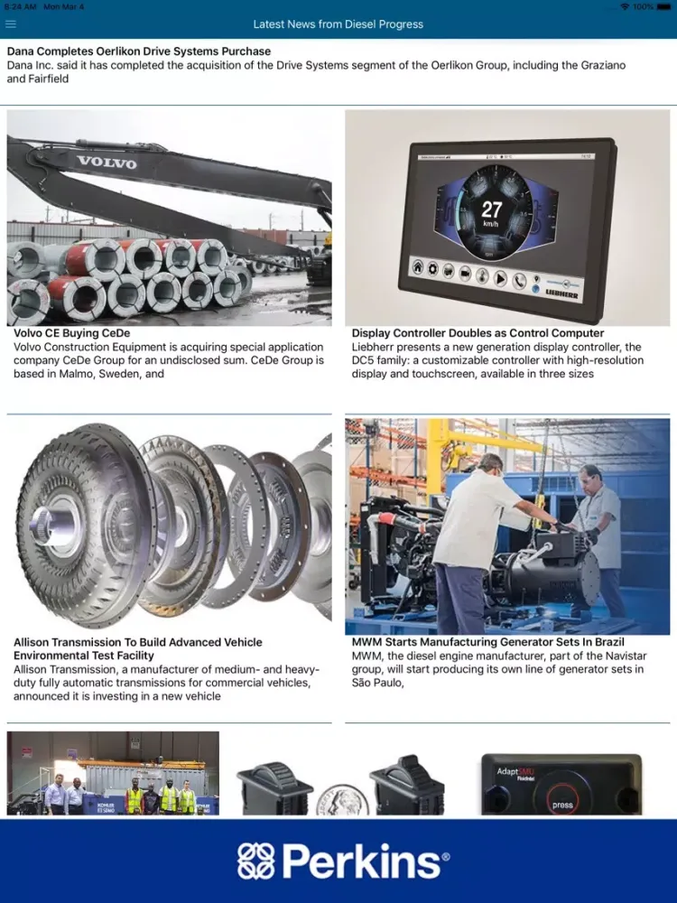Скриншоты Diesel Progress News iPad 