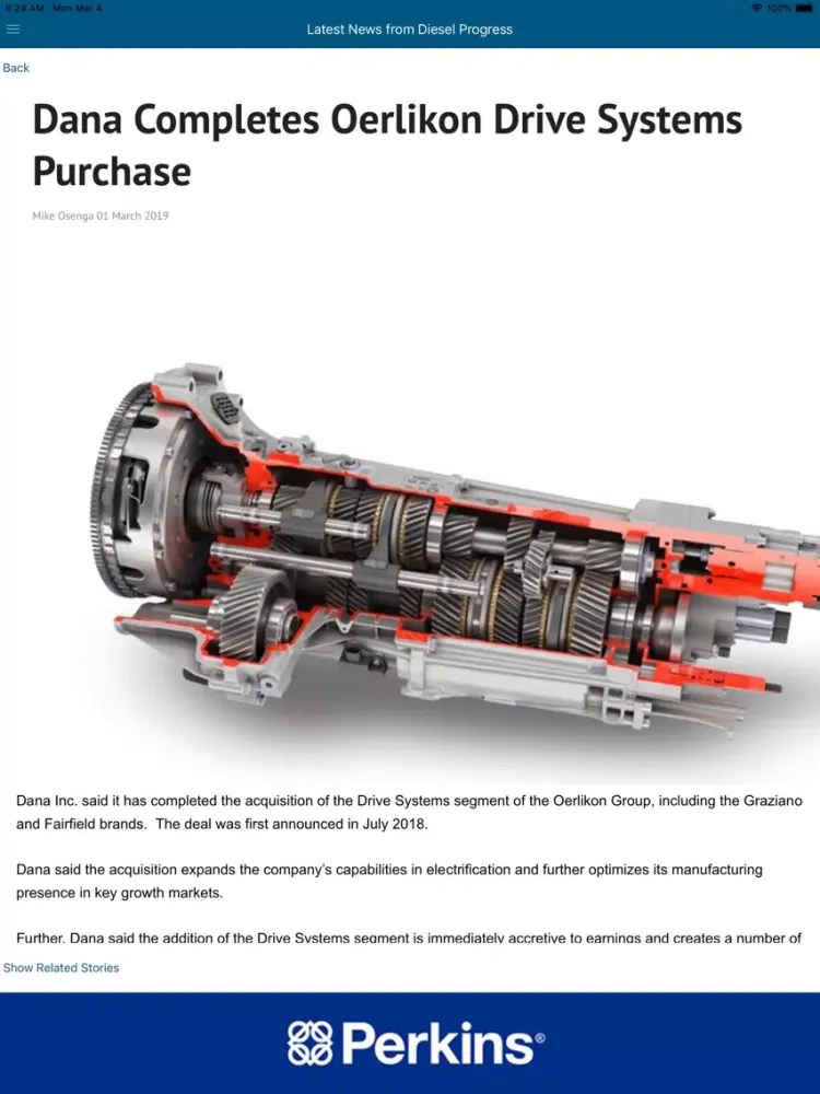 Скриншоты Diesel Progress News iPad 