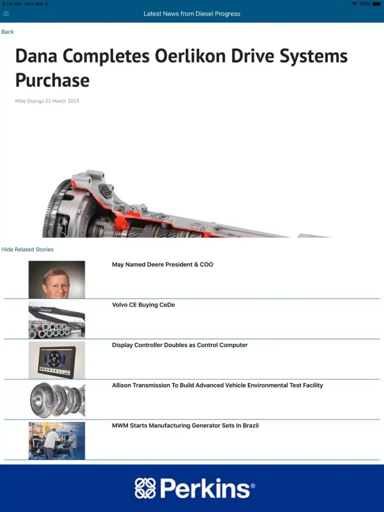 Скриншоты Diesel Progress News iPad 