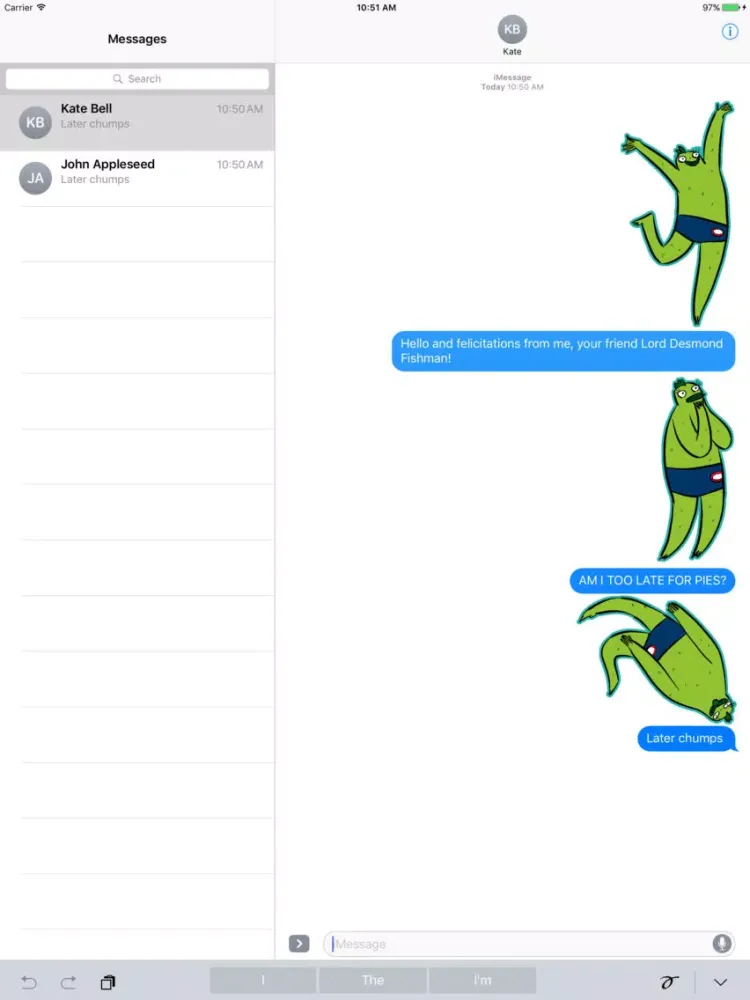 Desmond Fishman Stickers iPad  سکرین شاٹس
