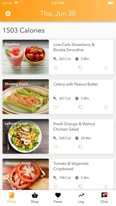 ภาพหน้าจอของ My Meal Plans