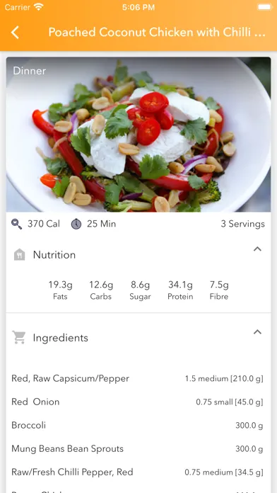 ภาพหน้าจอของ My Meal Plans