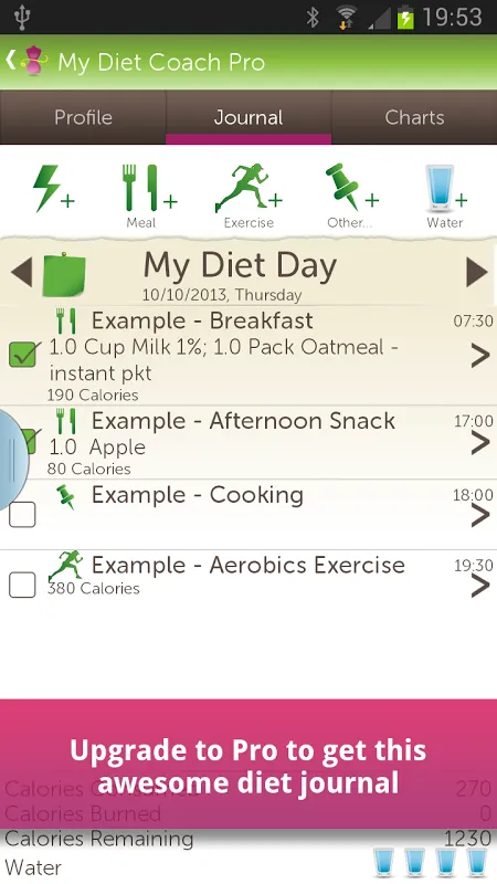 Tangkapan skrin My Diet Coach