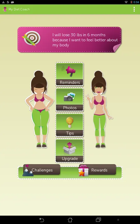 Tangkapan skrin My Diet Coach