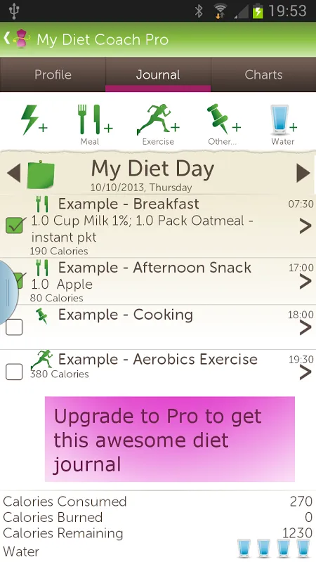 Tangkapan skrin My Diet Coach