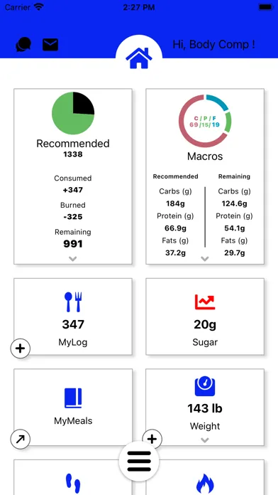 Zrzuty ekranu Body Comp-Plus