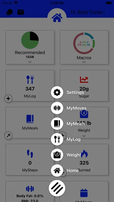 Zrzuty ekranu Body Comp-Plus