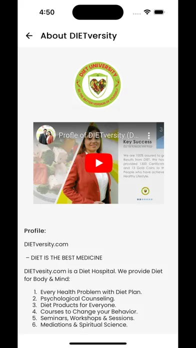 Capturas de tela do Diet University