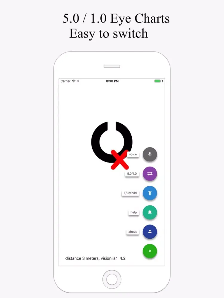 Vision assistant-Eye chart iPad  Screenshots