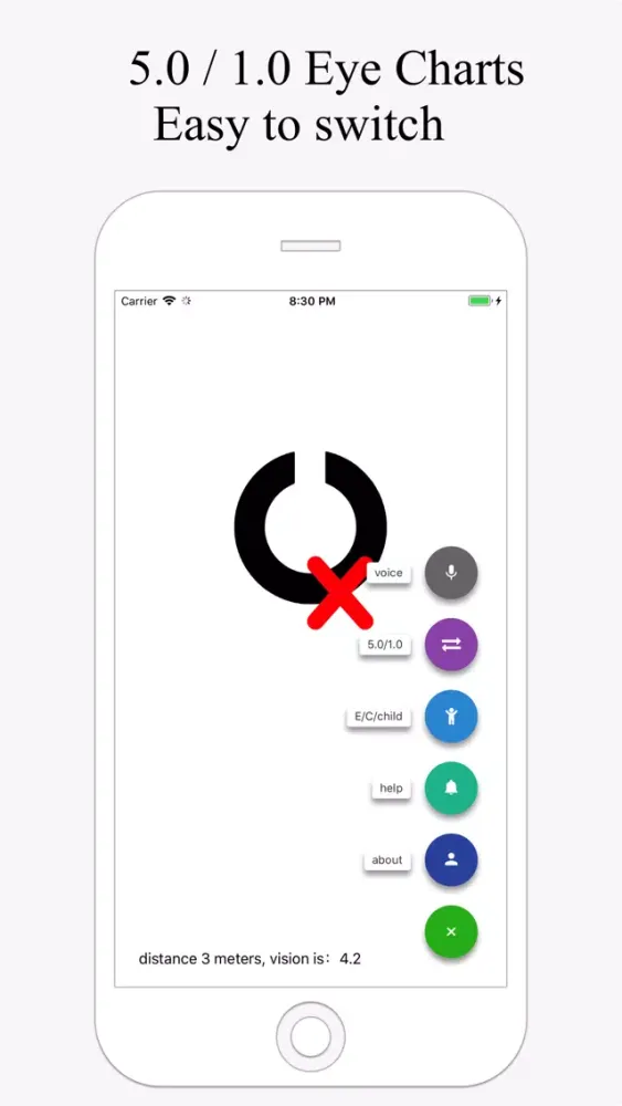 Vision assistant-Eye chart Screenshots