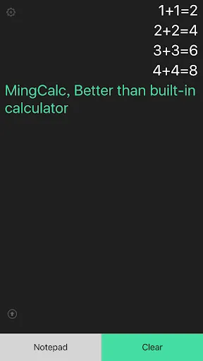 Captures d'écran de MingCalc Calculator - history 