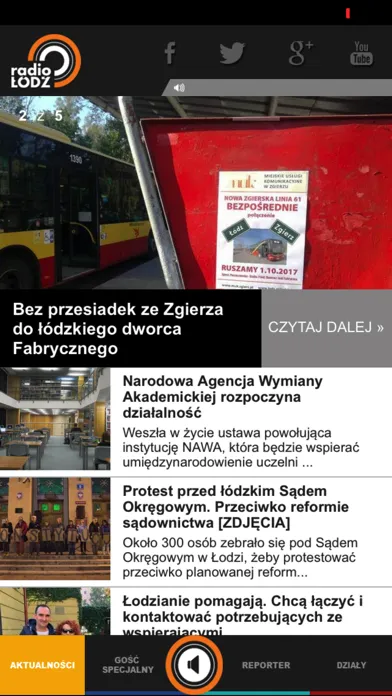Tangkapan skrin Radio Łódź