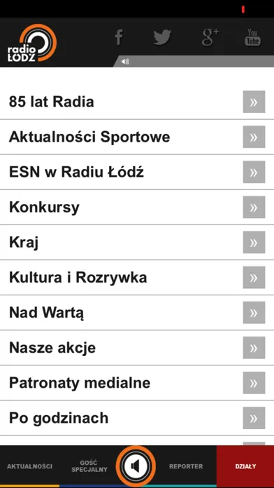 Tangkapan skrin Radio Łódź