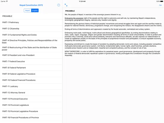 Nepali Constitution 2072 iPad  Screenshots