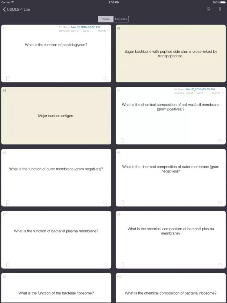 Скриншоты USMLE Step 1 Lite Flashcards App Free with Progress Tracking & Spaced Repetition Score. iPad 