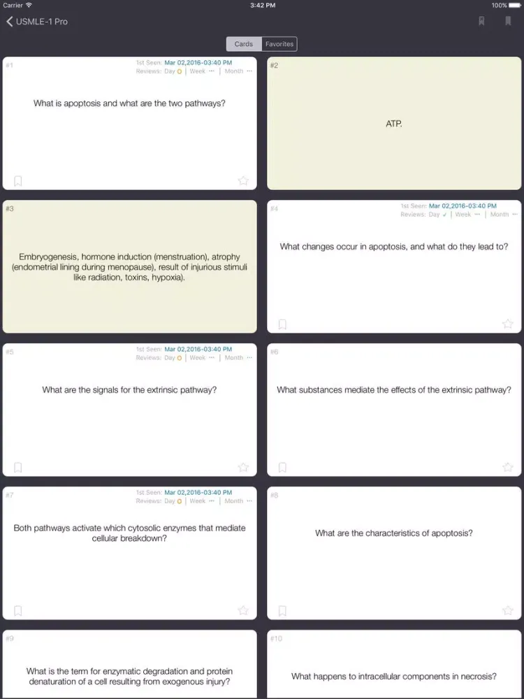 تصاویر USMLE Step 1 Pro Flashcards App with Progress Tracking & Flashcard Review Spaced Repetition Score iPad 