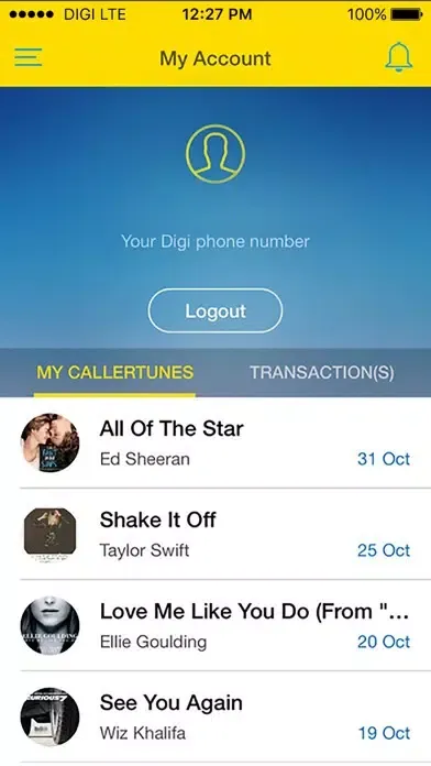 CallerTunes Ekran Görüntüleri