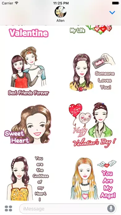 Tangkapan layar Come On Girls Holiday Stickers