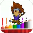 Digi Adventure Mon Cartoon Coloring Version