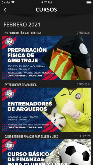 Capturas de pantalla de FPF Puerto Rico