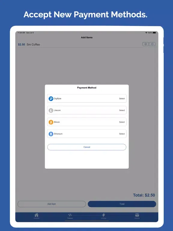 DigiCafe POS iPad  스크린샷
