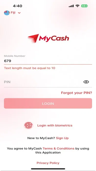 MyCash Digicel Screenshots