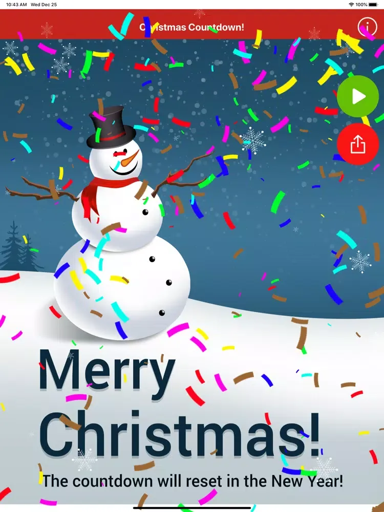 Christmas Countdown Timer iPad  Screenshots