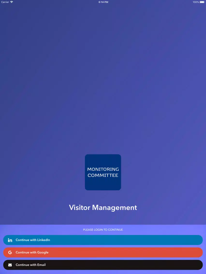 Capturas de tela do Monitoring Committee VM iPad 