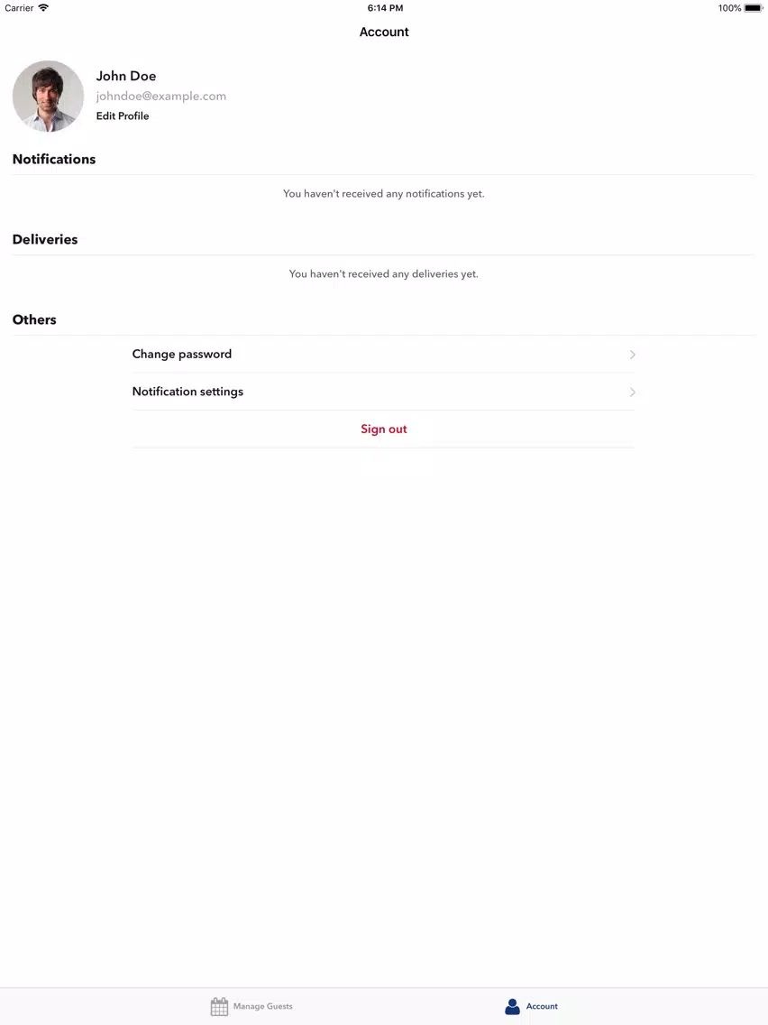Capturas de tela do Monitoring Committee VM iPad 