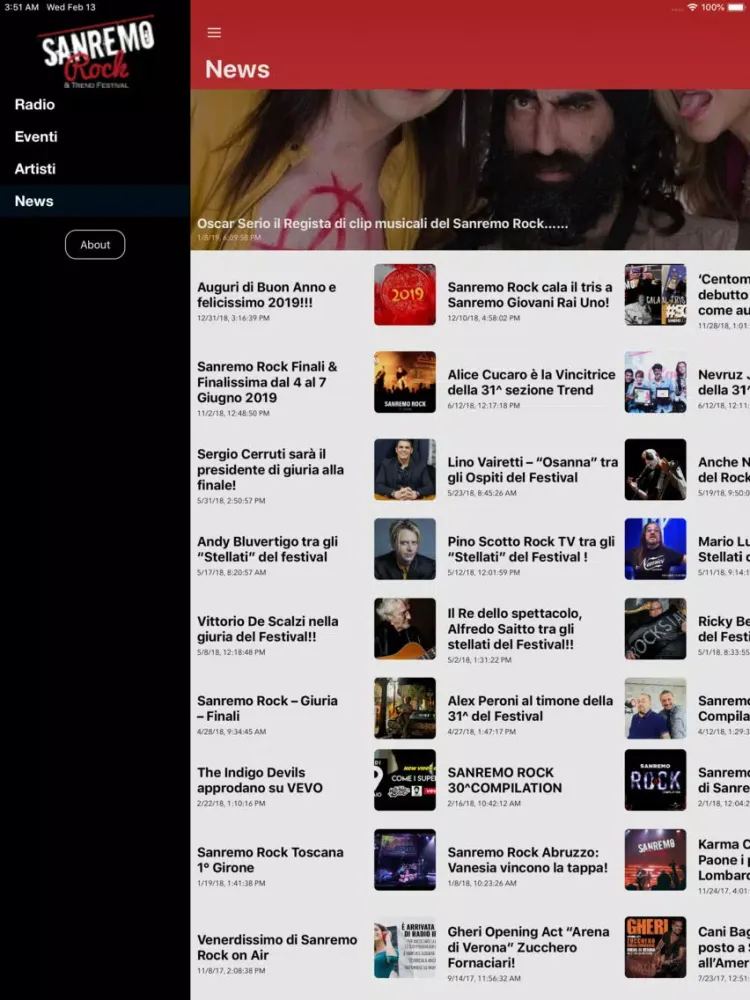 Sanremo rock iPad  स्क्रीनशॉट