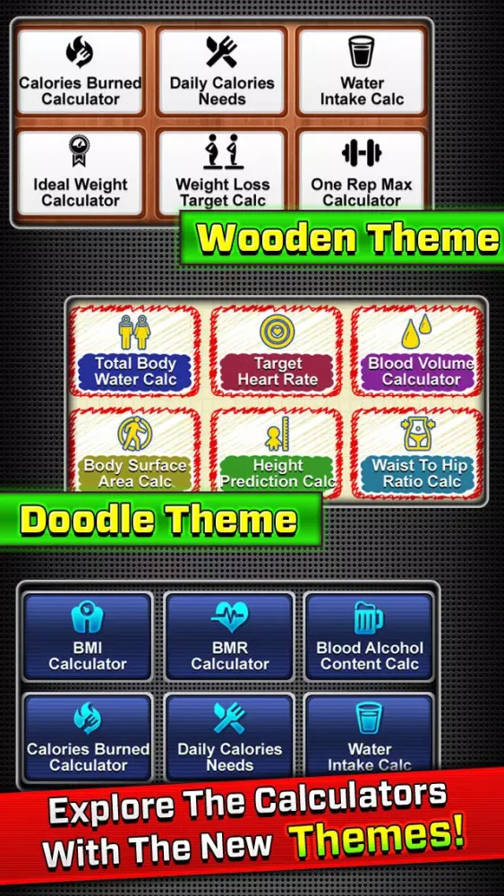 9+ in 1 : Fitness Calculators Free Screenshots