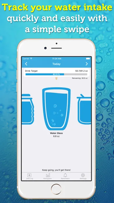 Zrzuty ekranu WaterPrompt - Water Intake Tracker & Reminders