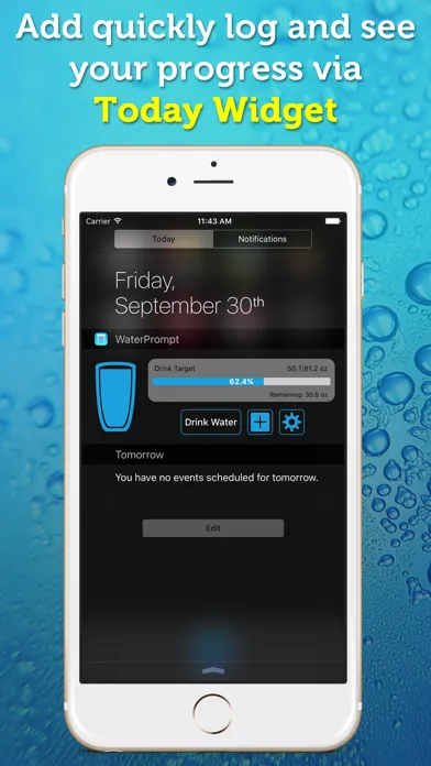 Zrzuty ekranu WaterPrompt - Water Intake Tracker & Reminders